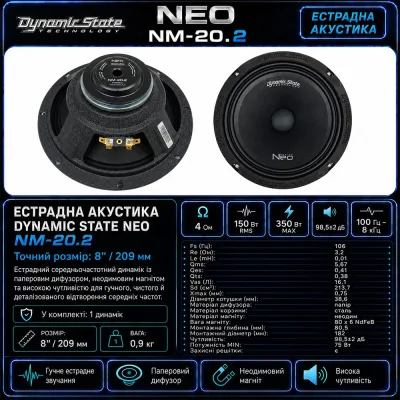 Естрадна акустика DYNAMIC STATE NEO NM-20.2 — фото 5 з 5