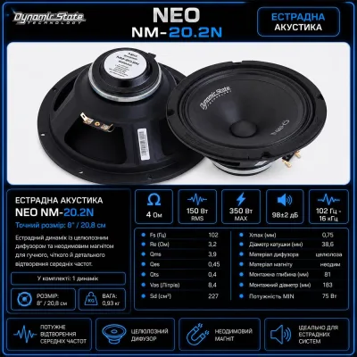 Естрадна акустика DYNAMIC STATE NEO NM-20.2N — фото 7 з 7