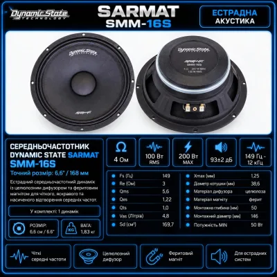 Естрадна акустика Dynamic State SARMAT SMM-16S — фото 7 з 7