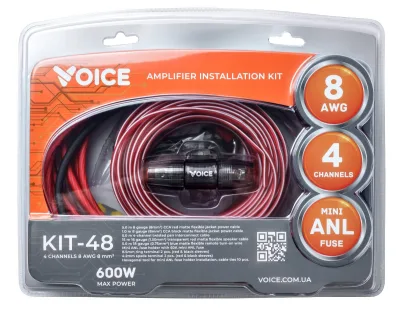 Комплект для 4-канального підсилювача Voice KIT-48 — фото 2 з 2